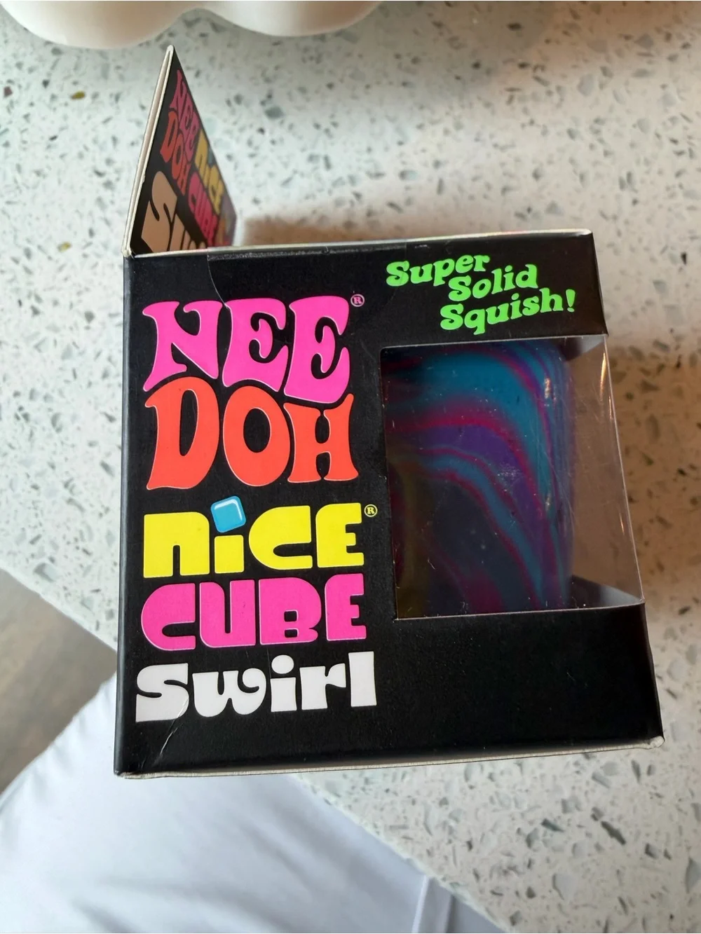 🔥Brand New 🔥Nee Doh Nice Cube Swirl Super Solid Squish - Purple Blue Pink